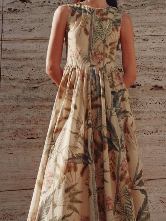 H&M Dresses & Skirts - H&M Lace Detail Maxi Floral Dress
